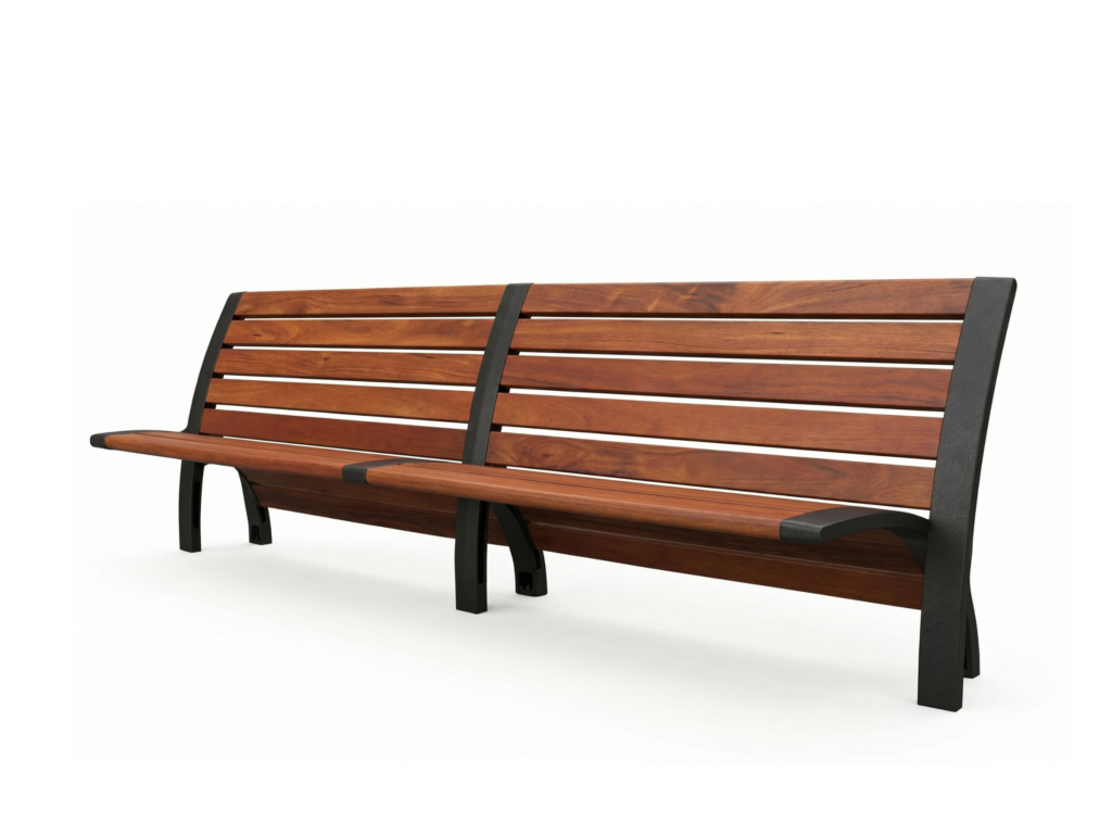 INTERNATIONALE bench 10 feet version with backrest
