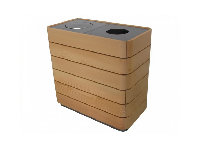 Panier double à rebuts et recyclage-Dimanche