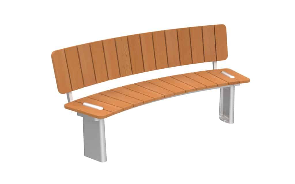 Collection 40 – Banc courbe 30° avec ou sans dossier