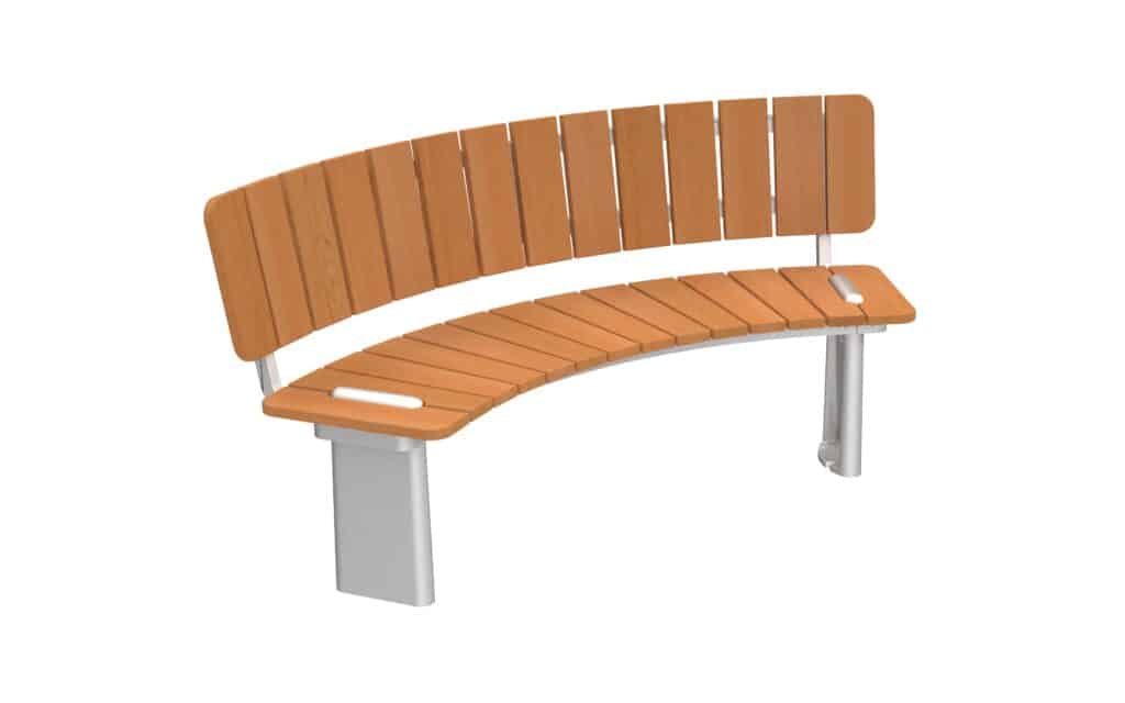 Collection 40 – Banc courbe 60° avec ou sans dossier