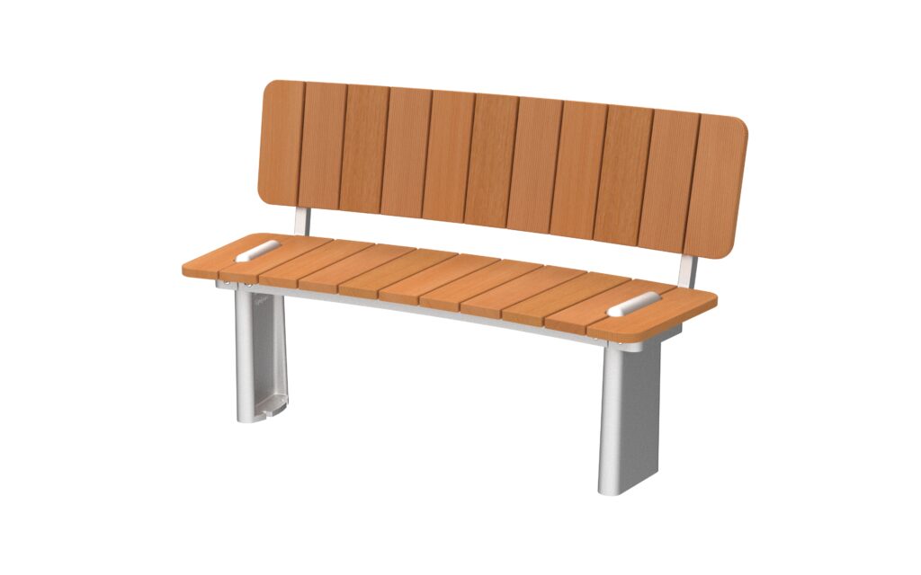 Collection 40 – Banc courbé à 15° avec ou sans dossier