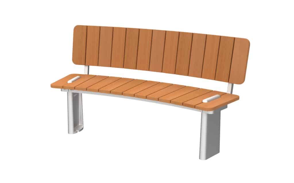 Collection 40 – Banc courbé à 22,5° avec ou sans dossier